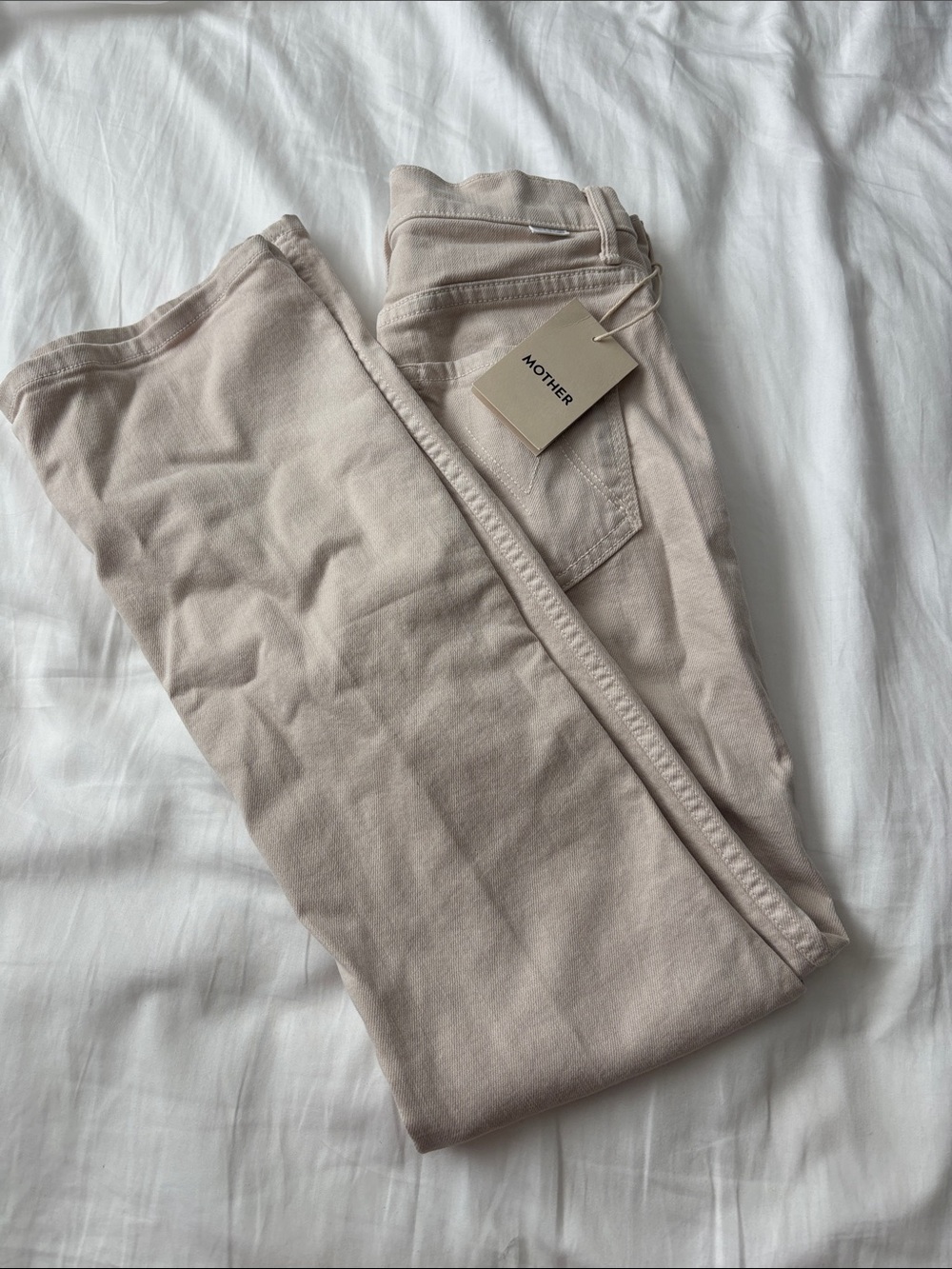 NWT MOTHER Beige Jeans